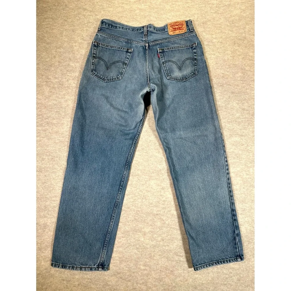 Levi's 550 Authentic Relaxed Fit Jeans Mens 34x30 Blue Denim Cotton‎ Casual Wear